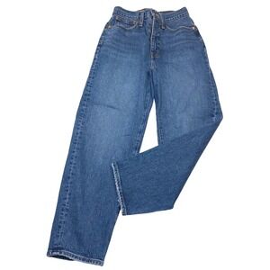 Madewell Balloon Jeans Medium Wash High Rise Denim Size 24